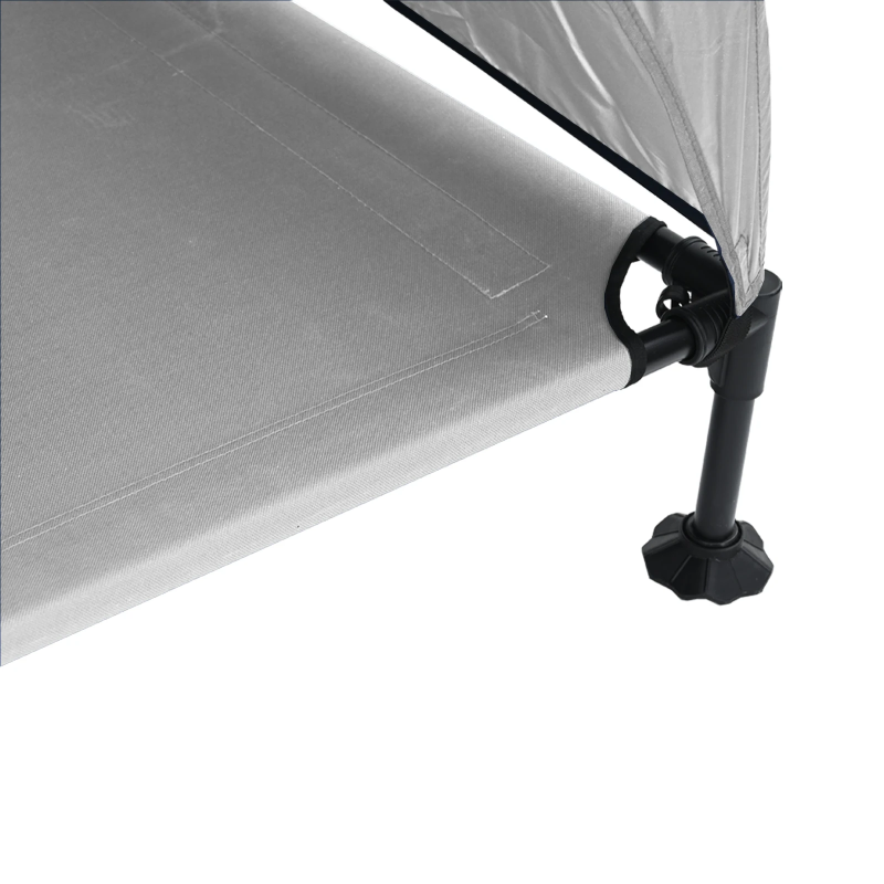 vidaXL Paaugstināta suņu gulta Sudrabaini pelēks 127 x 81 x 108 cm