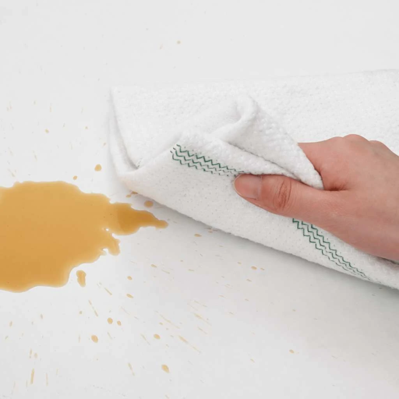 vidaXL tīrīšanas lupatiņas, 5 gab., baltas ar zaļām svītrām, 50x60 cm