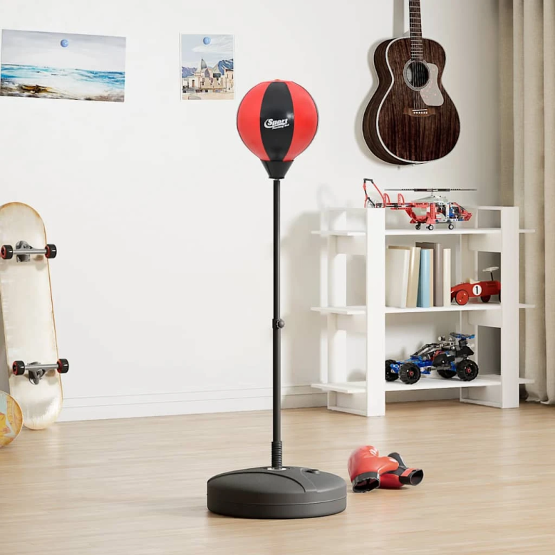 vidaXL štancēšanas bumbiņu komplekts ar cimdiem, un sūkni, 81-122 cm