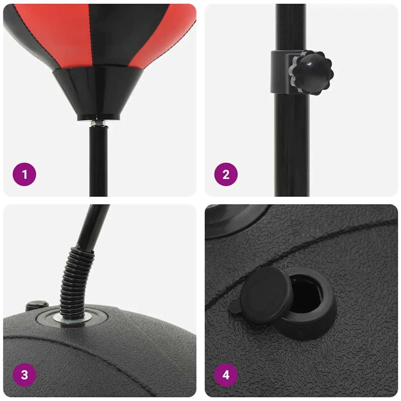 vidaXL štancēšanas bumbiņu komplekts ar cimdiem, un sūkni, 81-122 cm