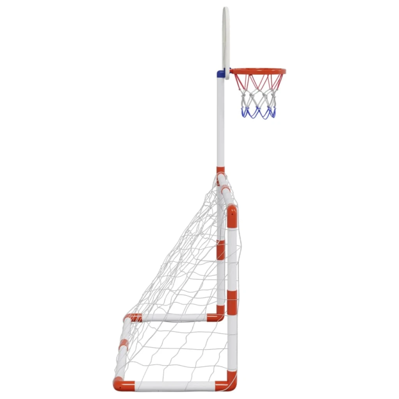 vidaXL Bērnu futbola un basketbola komplekts ar bumbām 98x50x70 cm