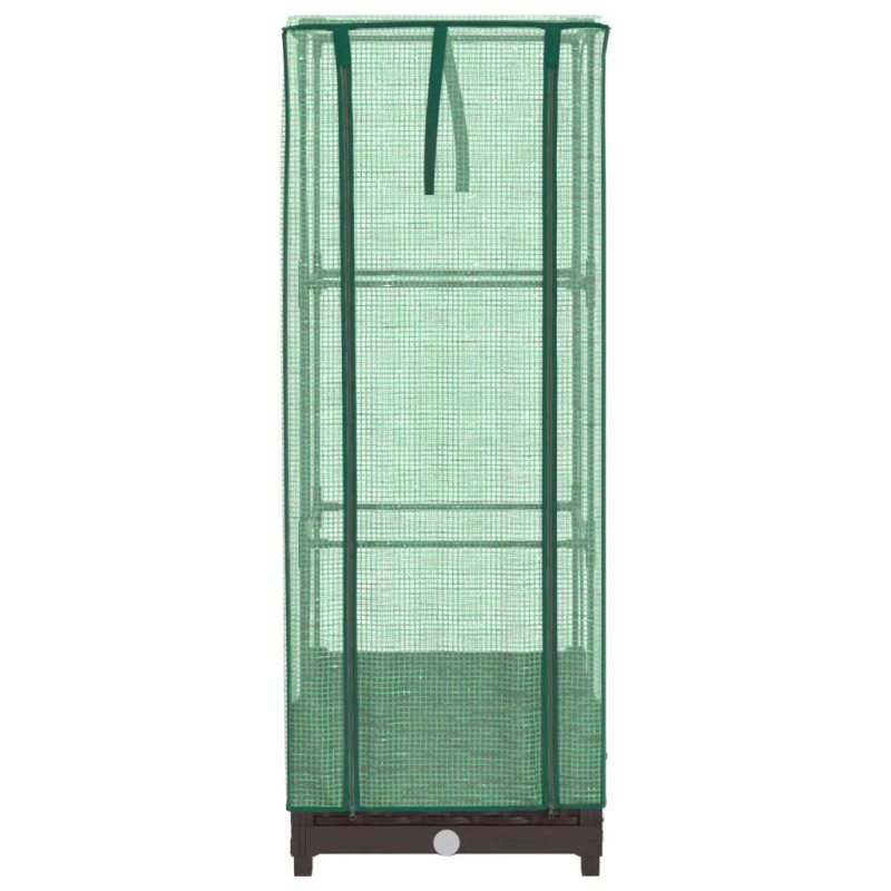 vidaXL paaugstināta puķu kaste ar pārsegu, 40x40x123 cm