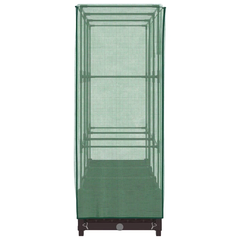 vidaXL paaugstināta puķu kaste ar pārsegu, 120x40x123 cm