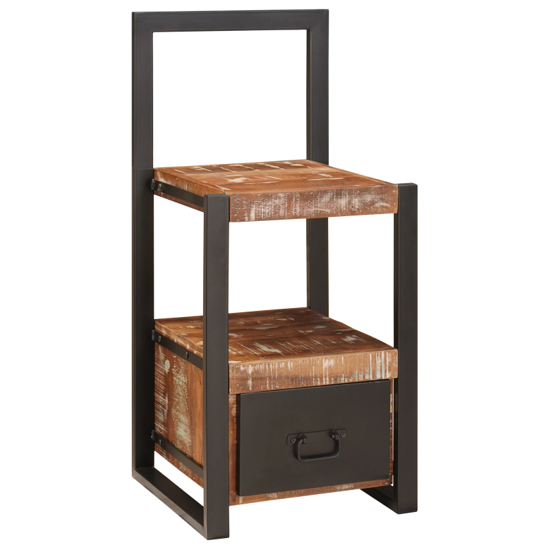 vidaXL Apģērbu turētājs Daudzkrāsains Cietais atjaunotais koks