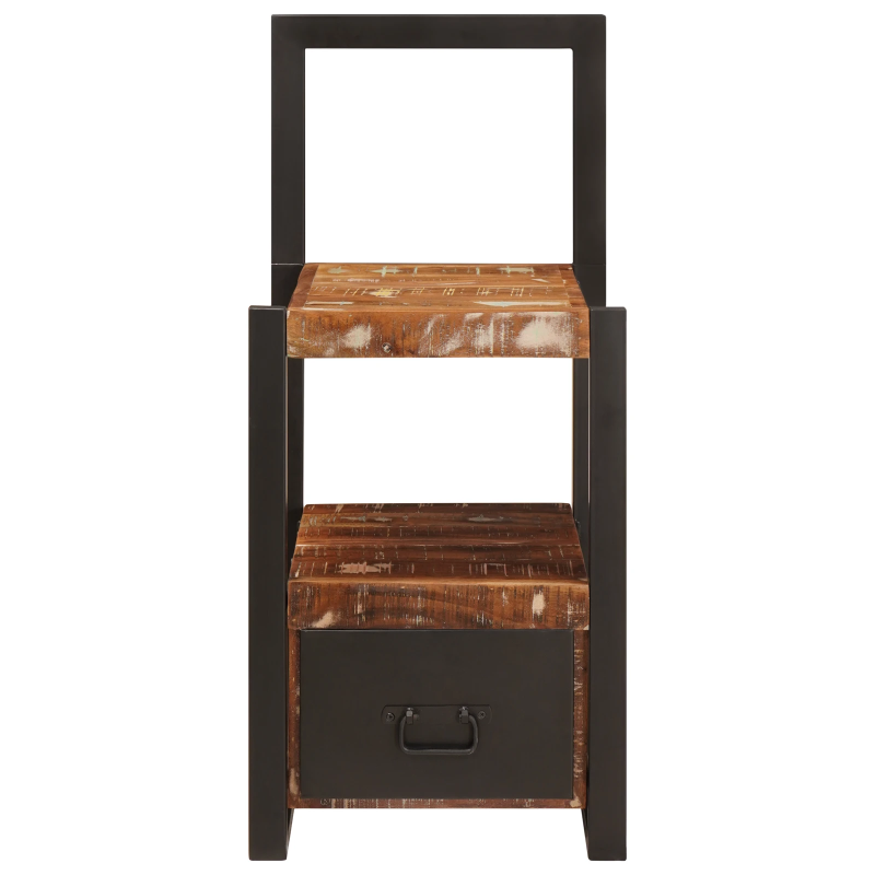 vidaXL Apģērbu turētājs Daudzkrāsains Cietais atjaunotais koks