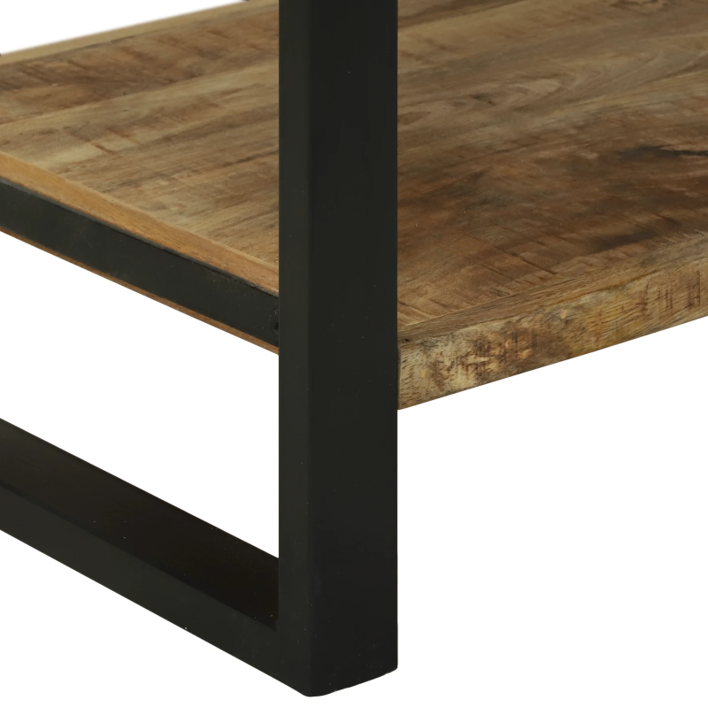 vidaXL Virtuves plaukts Brūns un melns 80 x 40 x 160 cm