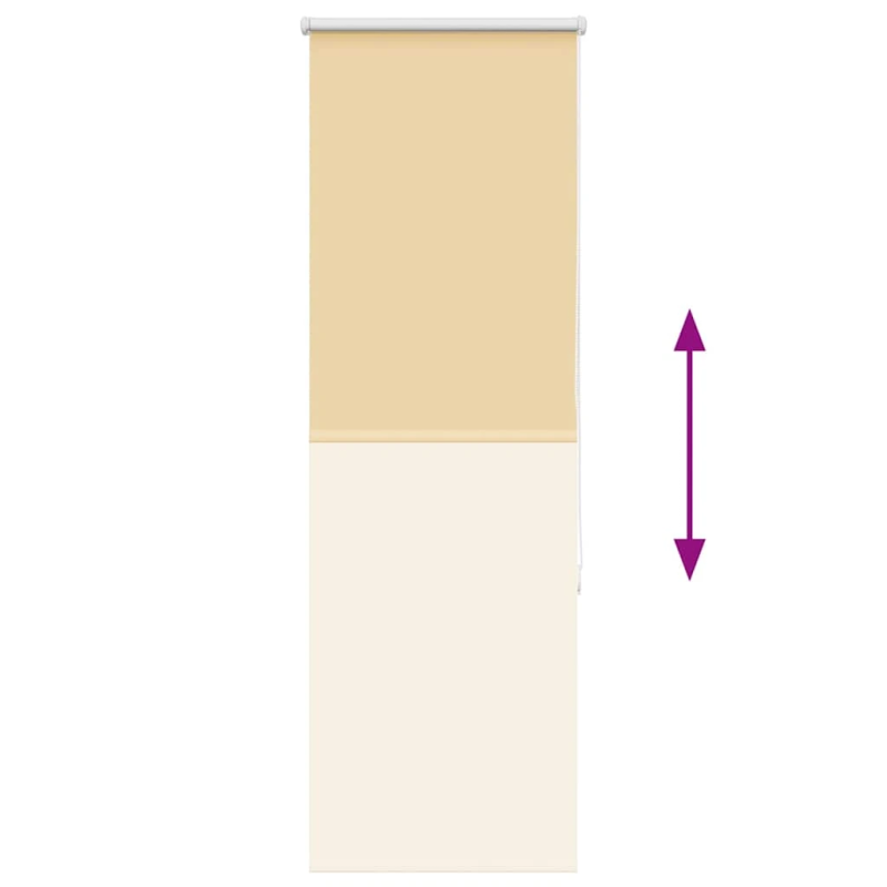 vidaXL rullo žalūzija bēša 55x130 cm auduma platums 50,7cm poliesters