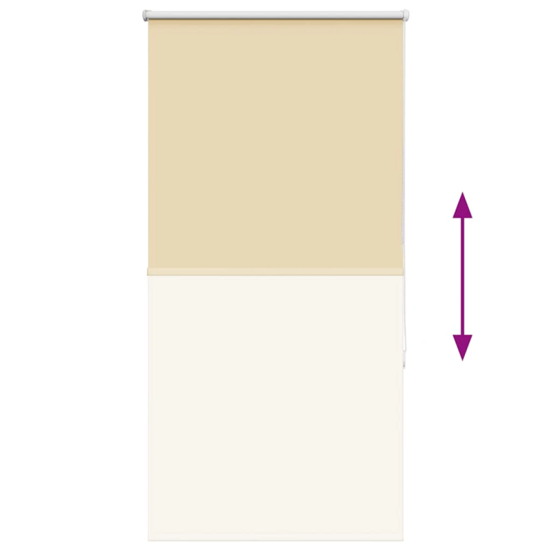 vidaXL rullo žalūzija bēša 75x130 cm auduma platums 70,7cm poliesters