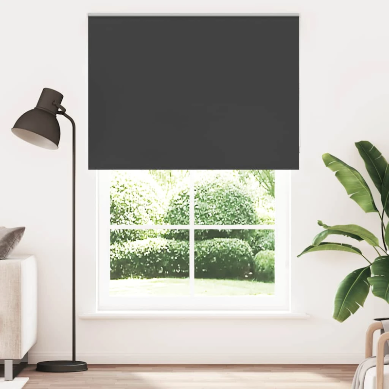 vidaXL Rullo žalūzija Blackout Black 145x230 cm Auduma platums 141,6cm