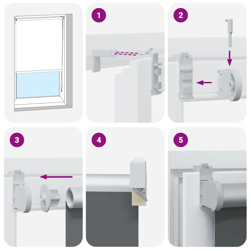 vidaXL Rullo žalūzija Blackout Black 150x230 cm Auduma platums 146,6cm