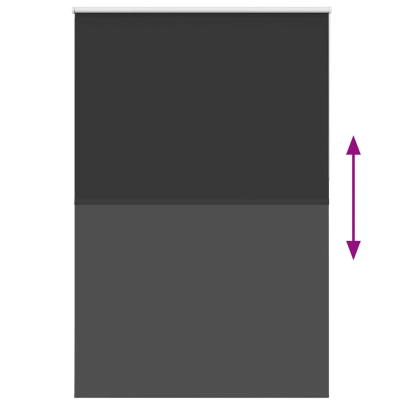 vidaXL Rullo žalūzija Blackout Black 155x230 cm Auduma platums 151,6cm