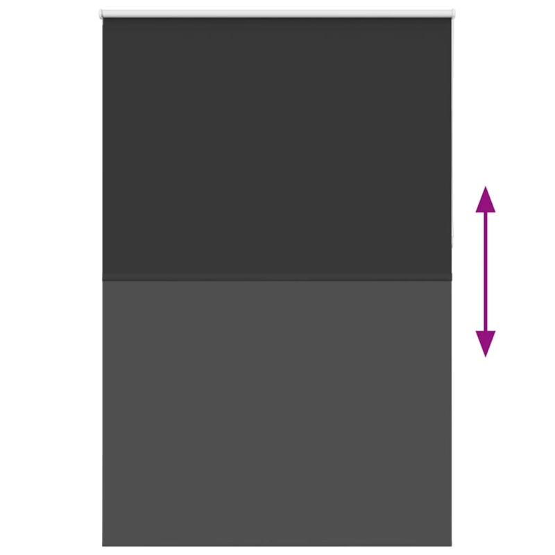 vidaXL Rullo žalūzija Blackout Black 160x230 cm Auduma platums 156,6cm