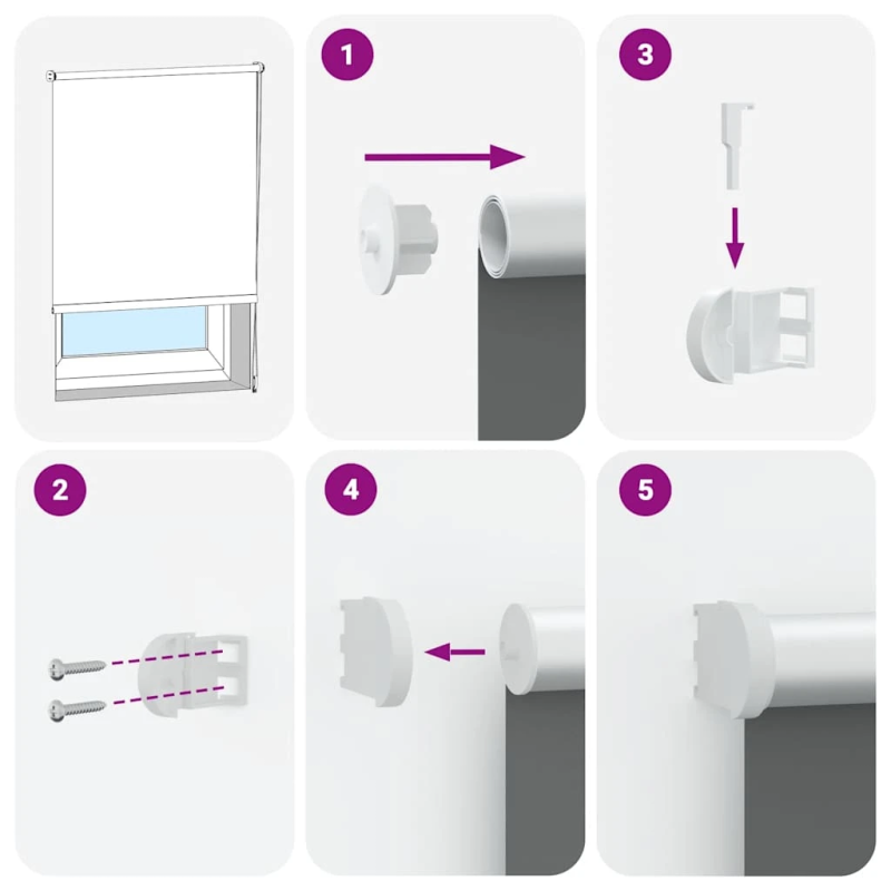 vidaXL Rullo žalūzija Blackout pelēks 155x150cm Auduma platums 151,6cm