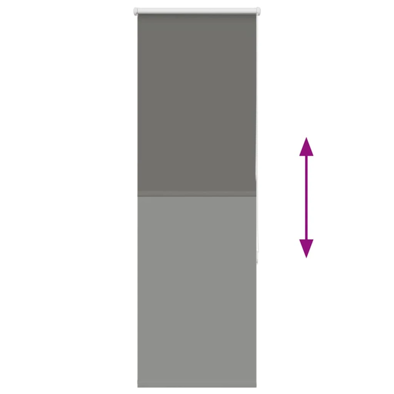 vidaXL Rullo žalūzija Blackout pelēks 50x175 cm Auduma platums 45,7 cm