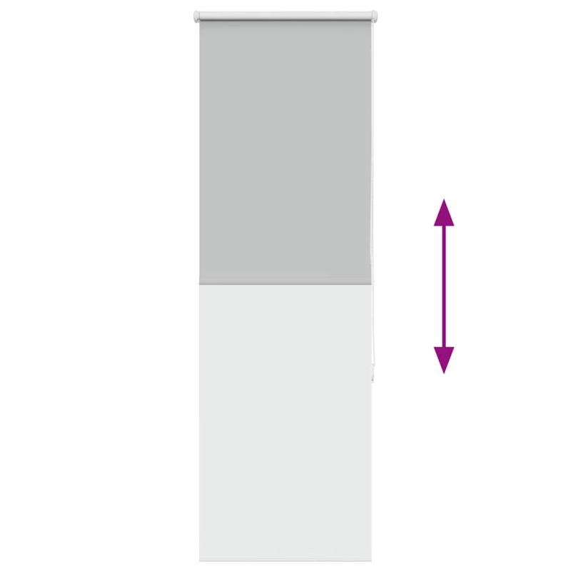 vidaXL rullo žalūzija gaiši pelēks 45x130cm auduma platums 40,7cm