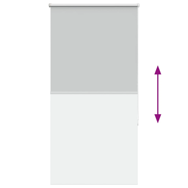 vidaXL rullo žalūzija gaiši pelēks 75x130cm auduma platums 70,7cm