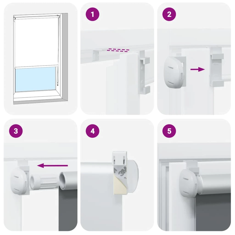 vidaXL rullo žalūzija gaiši pelēks 65x230cm auduma platums 60,7cm