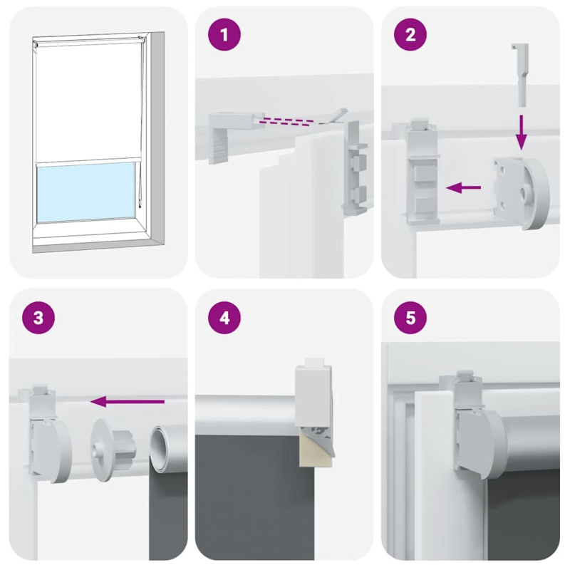 vidaXL rullo žalūzija balta 140x230 cm auduma platums 136,6 cm