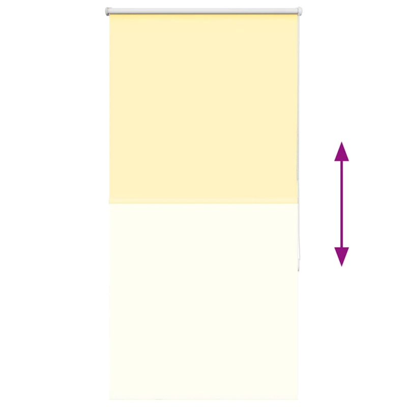 vidaXL rullo žalūzija dzeltens 70x150 cm auduma platums 65,7 cm