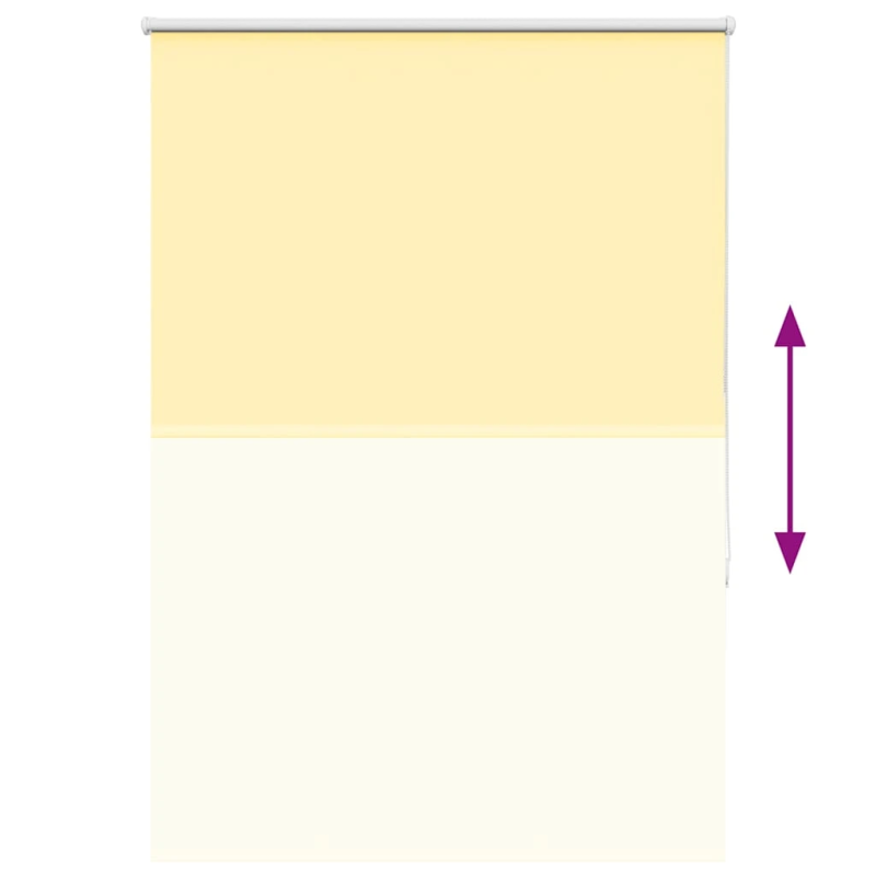 vidaXL rullo žalūzija dzeltens 90x150 cm auduma platums 85,7 cm