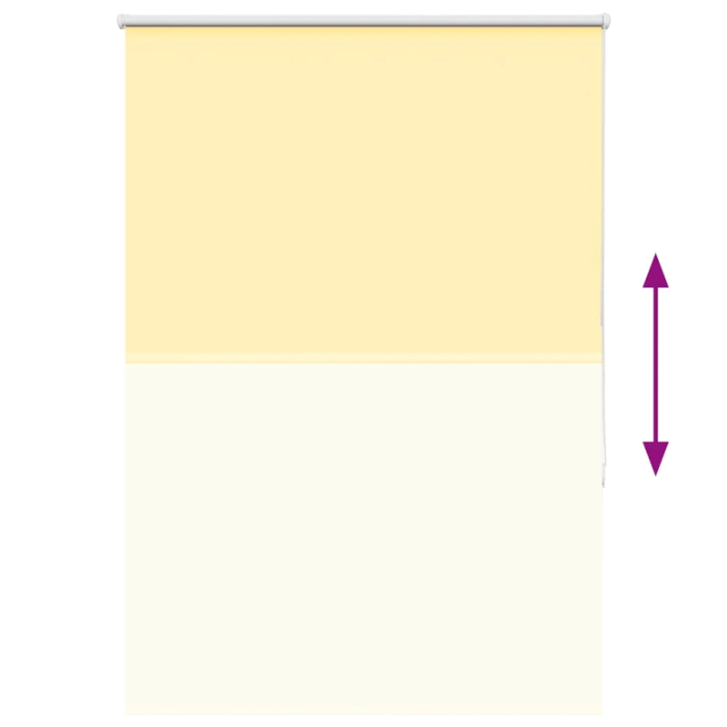 vidaXL rullo žalūzija dzeltens 100x150 cm auduma platums 95,7 cm