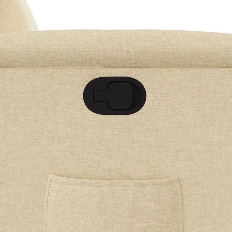 vidaXL atpūtas krēsls, atgāžams, krēmkrāsas audums