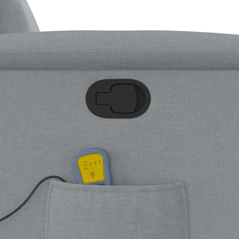 vidaXL masāžas krēsls, atgāžams, gaiši pelēks audums