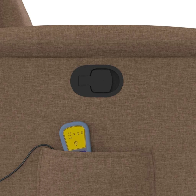 vidaXL masāžas krēsls, atgāžams, brūns audums