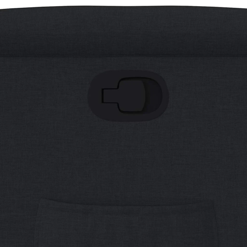 vidaXL atpūtas krēsls, atgāžams, melns audums