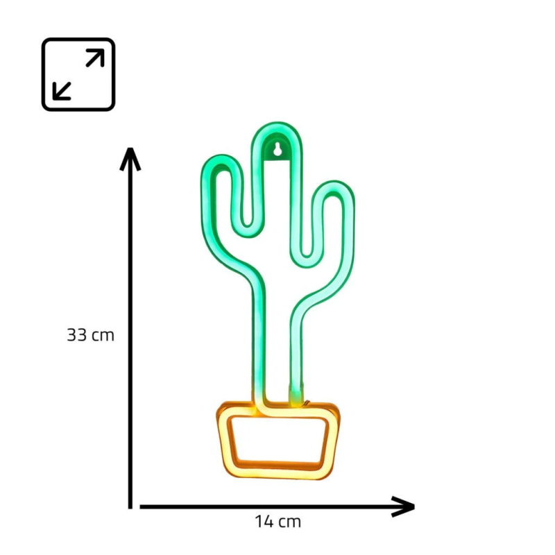 Manta SNL07GN Style Neon Lights CACTUS Green-Yellow