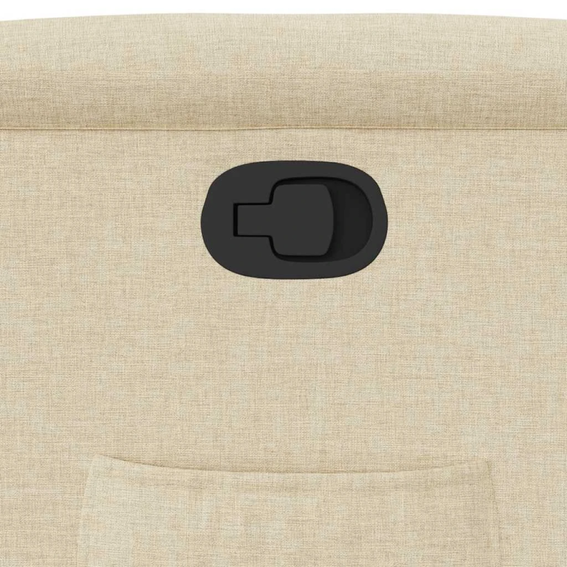 vidaXL atpūtas krēsls, atgāžams, krēmkrāsas audums