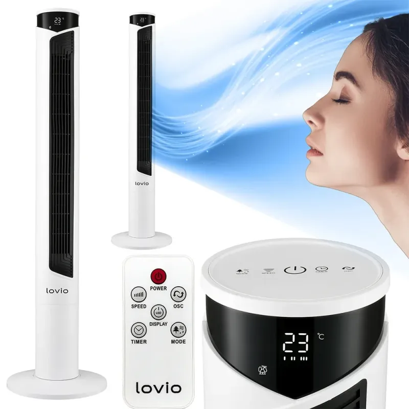 Lovio LVTF101N24C-WH Tower Fan AirWave White