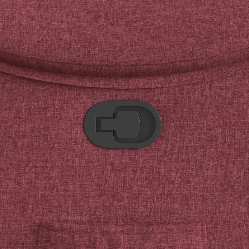 vidaXL atpūtas krēsls, atgāžams, vīnsarkans audums