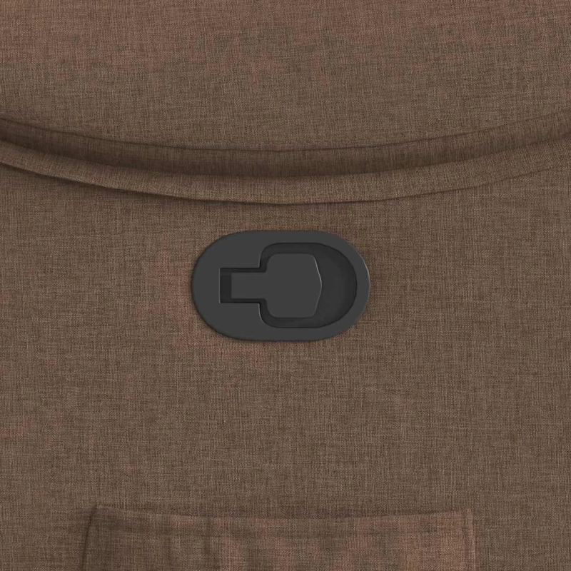 vidaXL atpūtas krēsls, atgāžams, brūns audums