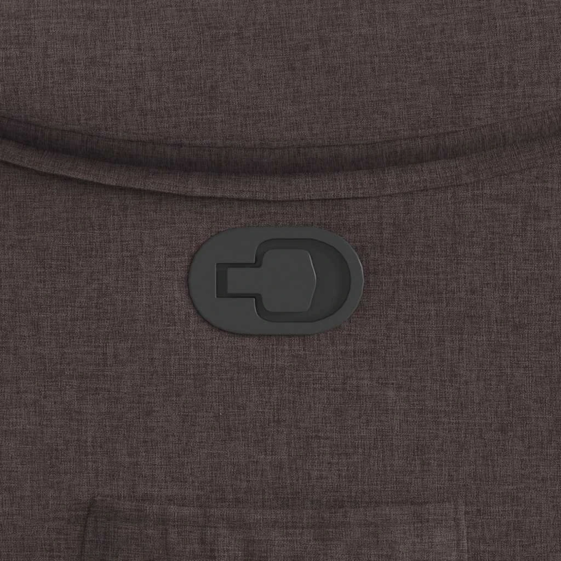 vidaXL atpūtas krēsls, atgāžams, tumši brūns audums