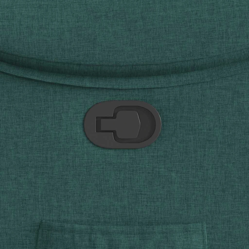 vidaXL atpūtas krēsls, atgāžams, tumši zaļš audums