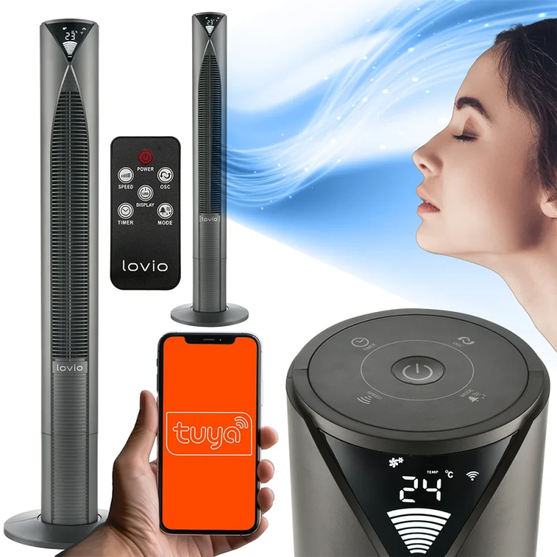 Lovio LVTF202Y24C-TI Tower Fan AirWave PRO Titan
