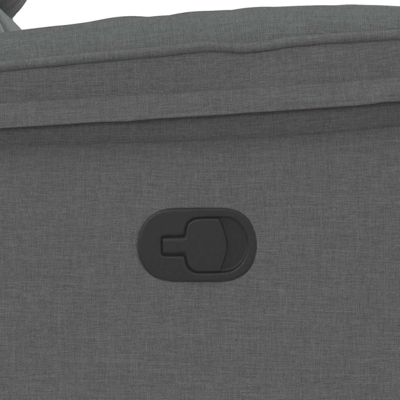 vidaXL masāžas krēsls, atgāžams, tumši pelēks audums