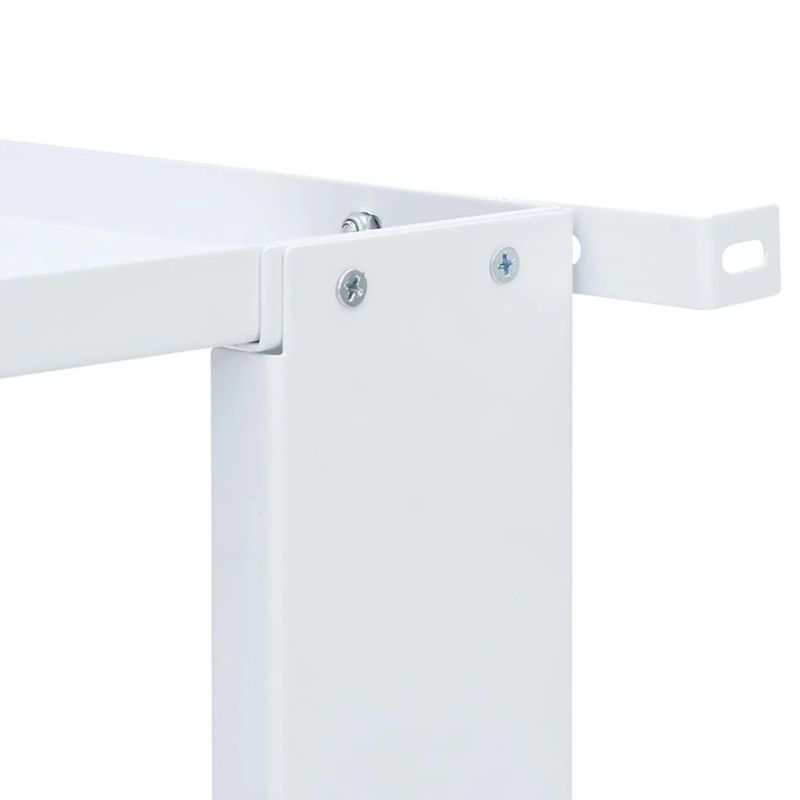 vidaXL dubultais veļas mazgājamās mašīnas statīvs ar atvilktnēm, balts