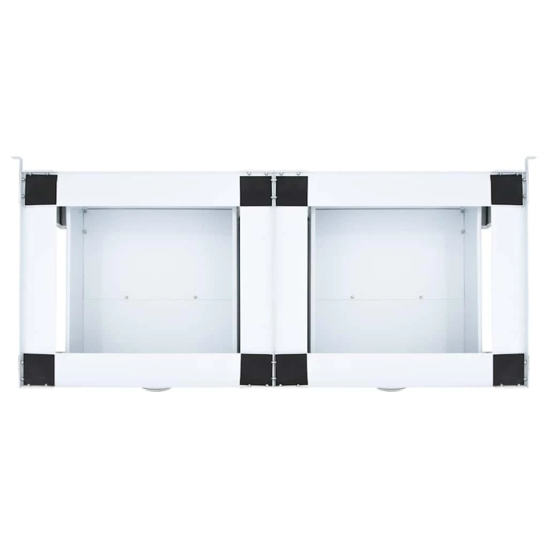 vidaXL dubultais veļas mazgājamās mašīnas statīvs ar atvilktnēm, balts