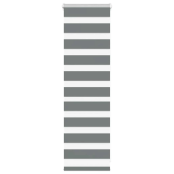 vidaXL Zebra žalūzija tumši pelēka 40x100 cm auduma platums