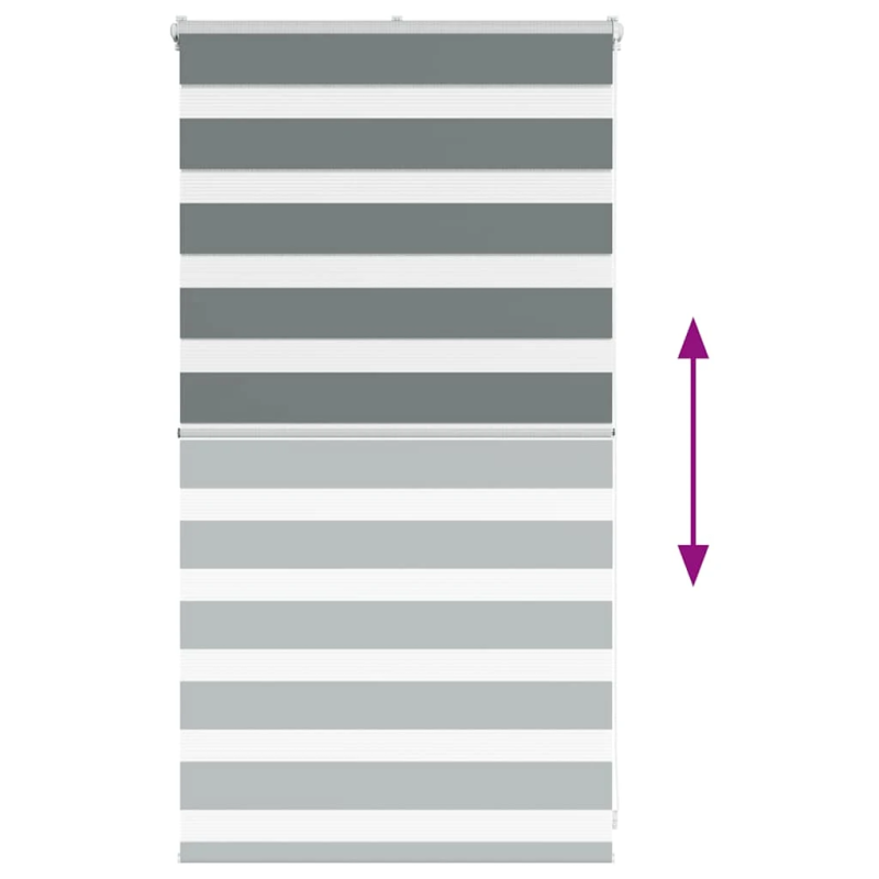 vidaXL žalūzijas zebra 80x100 cm auduma platums 75,9 cm poliesters