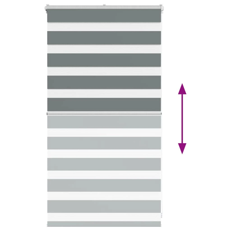 vidaXL žalūzijas zebra 85x100 cm auduma platums 80,9 cm poliesters