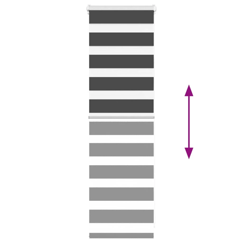 vidaXL žalūzijas zebra 45x100 cm auduma platums 40,9 cm poliesters