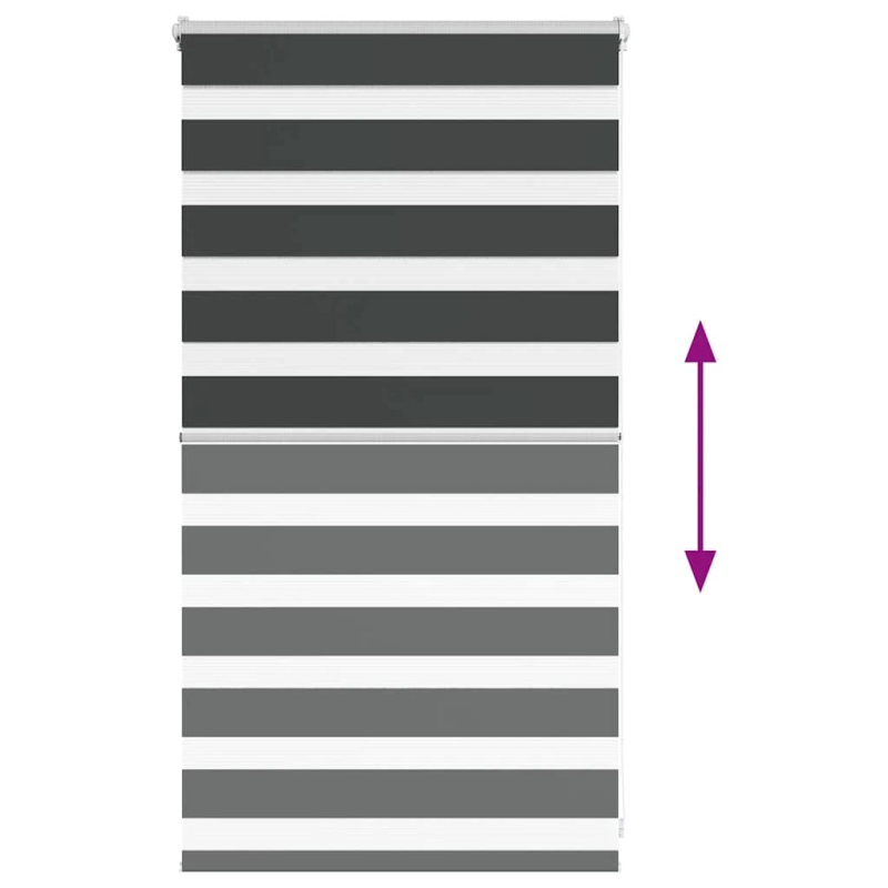 vidaXL žalūzijas zebra 85x100 cm auduma platums 80,9 cm poliesters