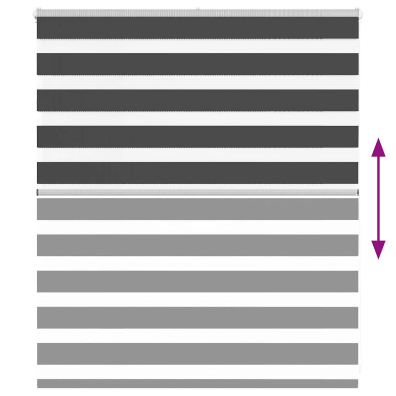 vidaXL žalūzijas zebra 130x100 cm auduma platums 125,9 cm poliesters