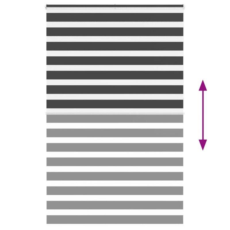 vidaXL žalūzijas zebra 140x230 cm auduma platums 135,9 cm poliesters