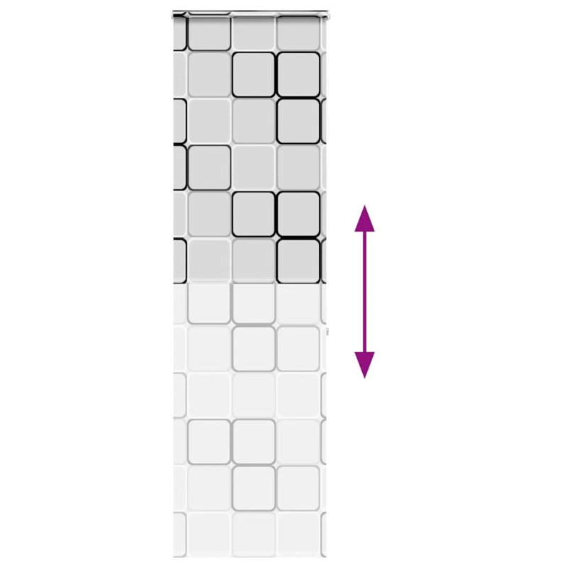 vidaXL rullo žalūzija dušai kaseti, 70x240 cm, auduma platums 66 cm