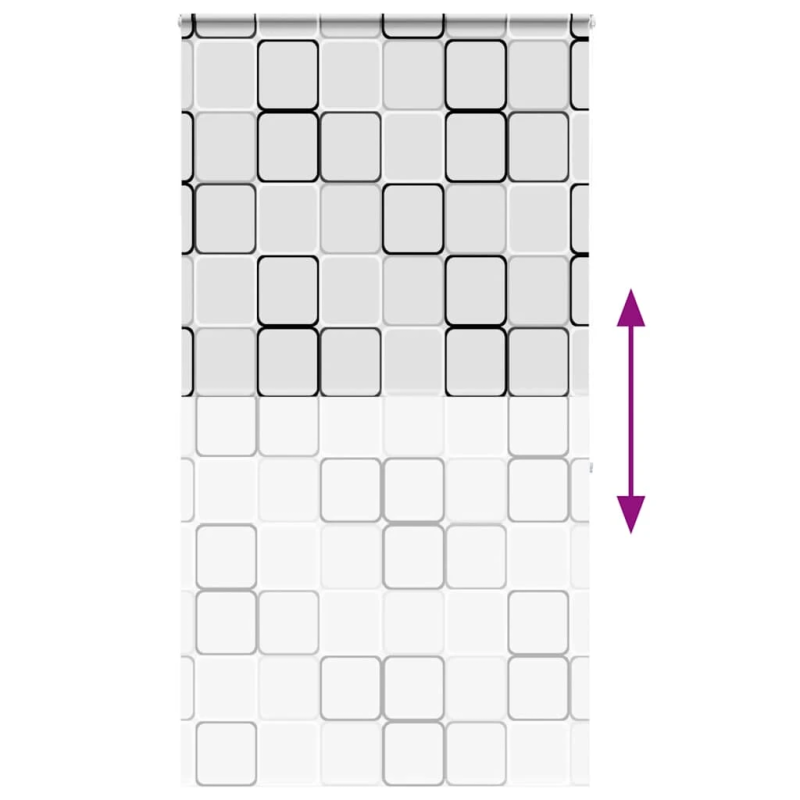vidaXL rullo žalūzija dušai kaseti, 130x240 cm, auduma platums 126 cm