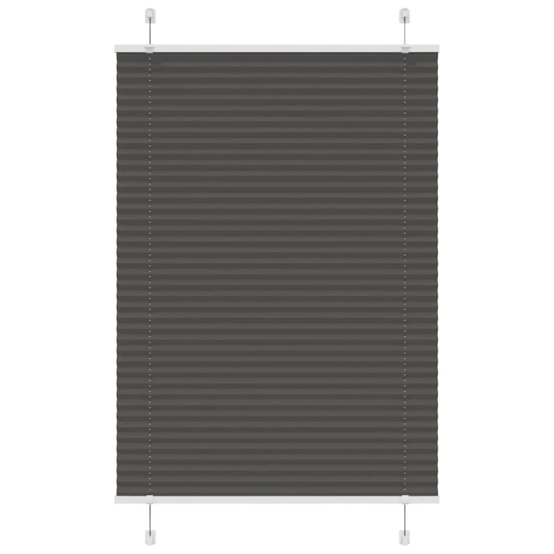 vidaXL kroku žalūzija melna 85x150 cm auduma platums 84,4 cm